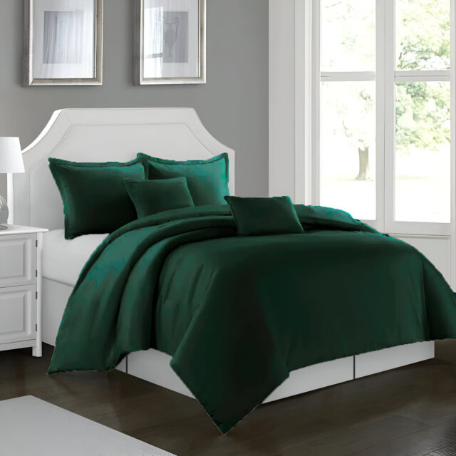 Cathyjo Super Soft Microfibre Reversible 200 TC Plain Duvet Cover Set with Cases