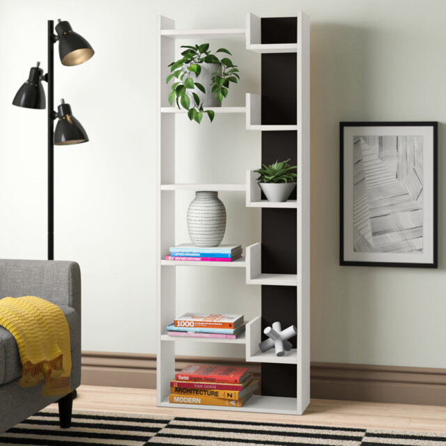 Kara 5-Tier Freestanding Bookcase for Home and Office Storage