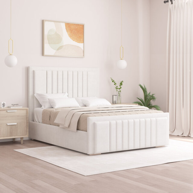 Alama Upholstered Panel Bed