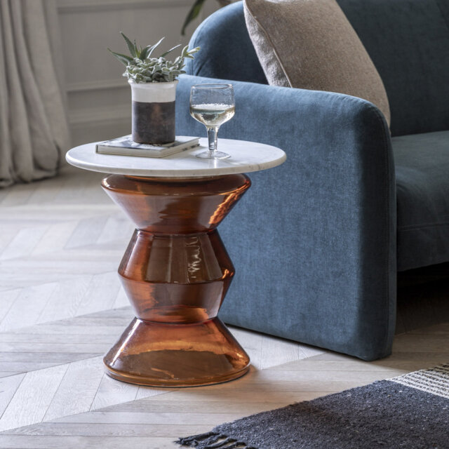 Chenier Marble Top Side Table