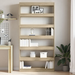 Book Cabinet Engineered Wood Bookshelves Freestanding Shelving Display