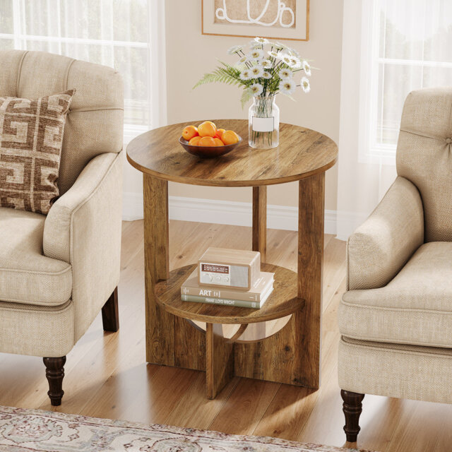 Pedestal End Table