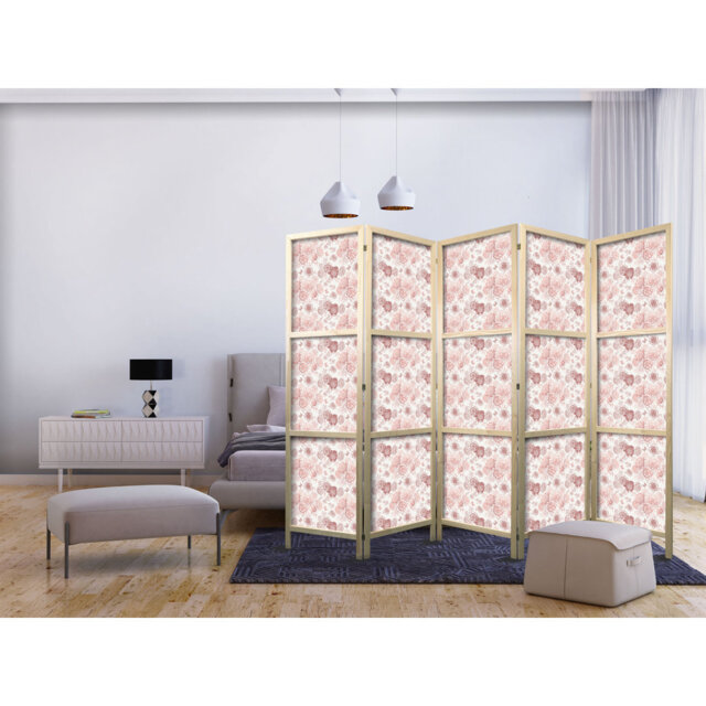 171cm H Solid Wood Folding Room Divider