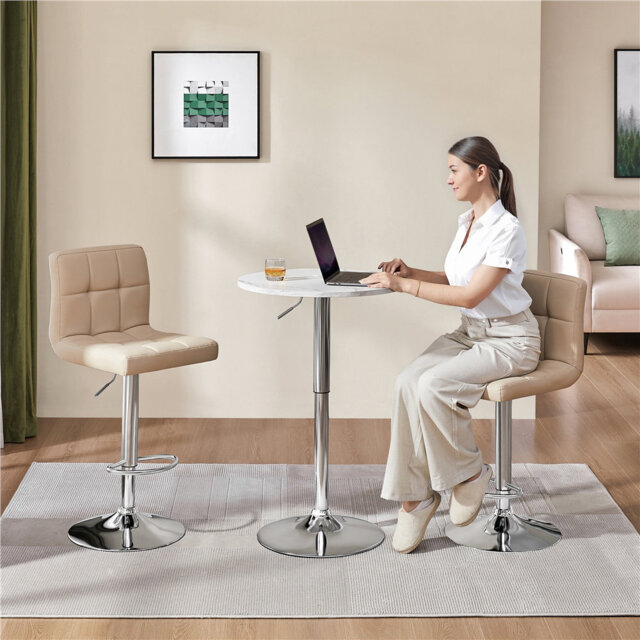 Round Metal Base Dining Table