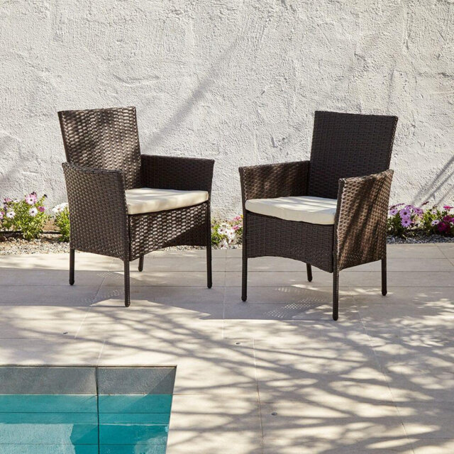 Aoife Outdoor Dining Chairs - Set Of 2 - Rattan