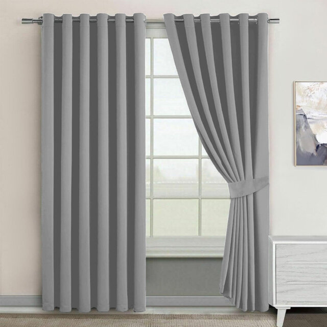 Bernards Grommet Eyelet Blackout Thermal Door Curtain