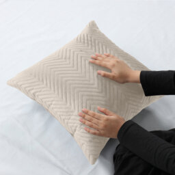 Square Throw Luxury Embossed Pattern Velvet Cushions Protector Set Of 2