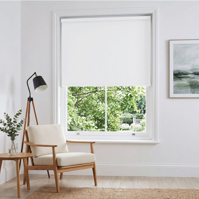 Thermal Blackout Roller Blind - Trimmable Cut to Size - Heavy Duty Metal Tube