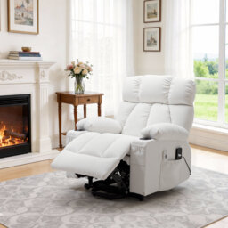 92cm Wide Chenille Wall Recliner Standard Recliner with Massager