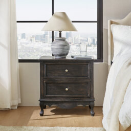 Hippe 61cm W Transitional Wood Bedside Table with Charging Station and Cord Management