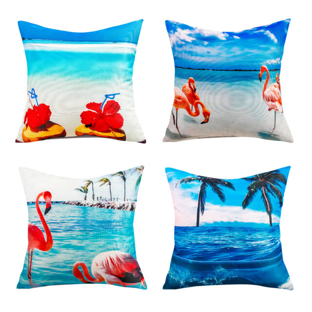 Indoor / Outdoor Animal Print Red Square Throw Pillow Cover