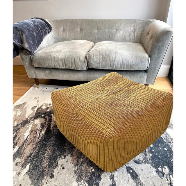 Baltzer 68cm Wide Square Pouffe Ottoman