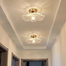 2 Pack Chandelier, Flush Mount Ceiling Light, Clear Glass Shade Light Fixture, 1 Light Lighting Fixture for Bedroom