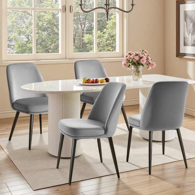 49Cm H Modern Velvet Upholstered Dining Chair for Kitchen/Dining Room