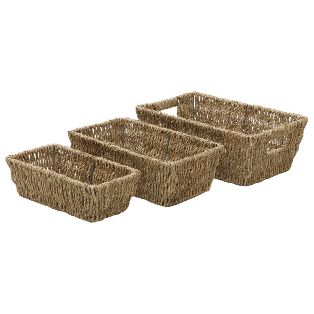 JVL Seagrass Decorative Basket
