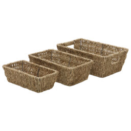 JVL Seagrass Decorative Basket