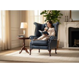 High Back Chesterfield Upholstered Wingback Chair