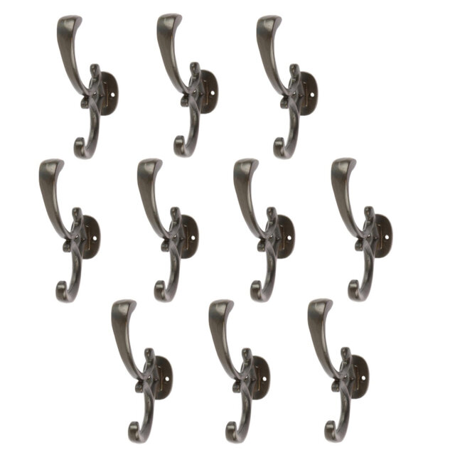 Hammer & Tongs - Ornamental Hat & Coat Hook - W30mm x H130mm - Black