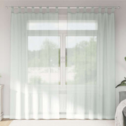 Fabric Semi Sheer Rod Pocket Curtain Pair
