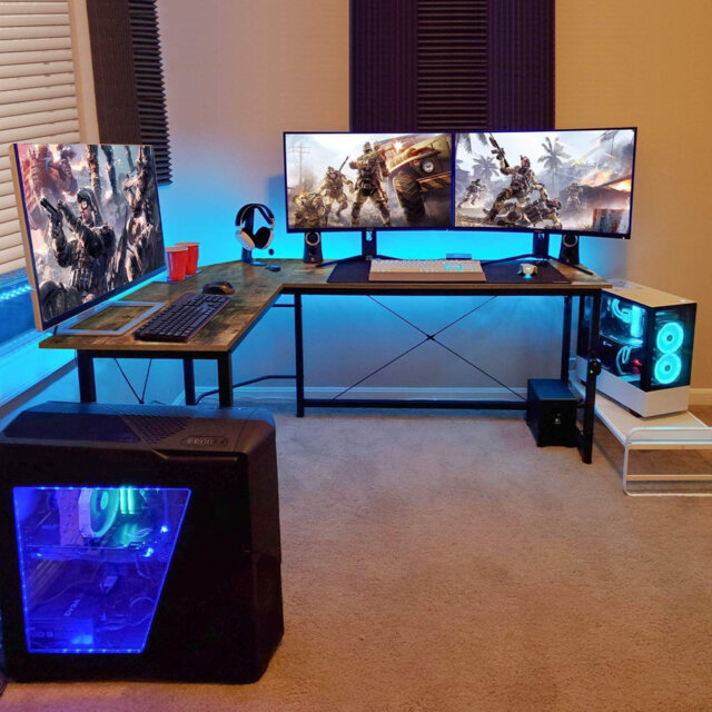 Desarae 167cm W Height Adjustable L-Shaped Computer Desk