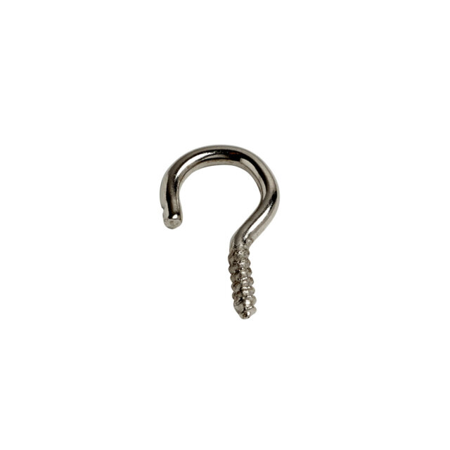 Juanes White Mild Steel 6.35cm Net Wire Hooks PK 200 Silver