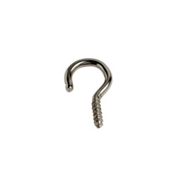 Juanes White Mild Steel 6.35cm Net Wire Hooks PK 200 Silver