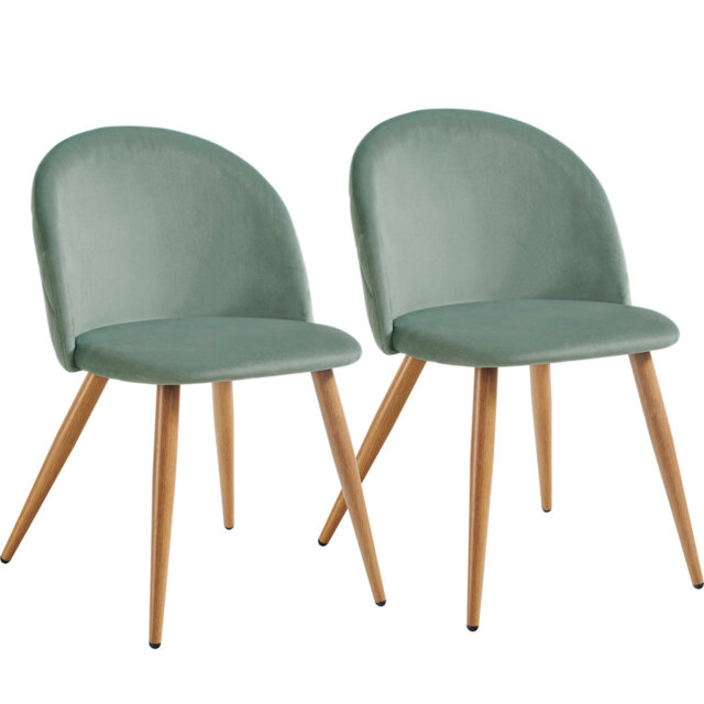 Velvet Modern Dining Chair Mid Century Upholstered Chair With Metal Legs, Comfortable Accent Chair For Kitchen, Dining Room, Living Room