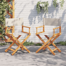 Montclus Folding Garden Chairs Dark Grey Fabric