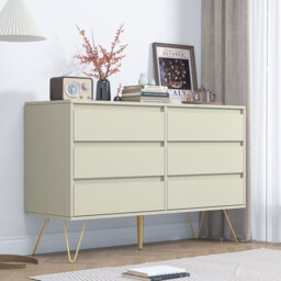 Chest Of 6 Drawers Cream Cd605