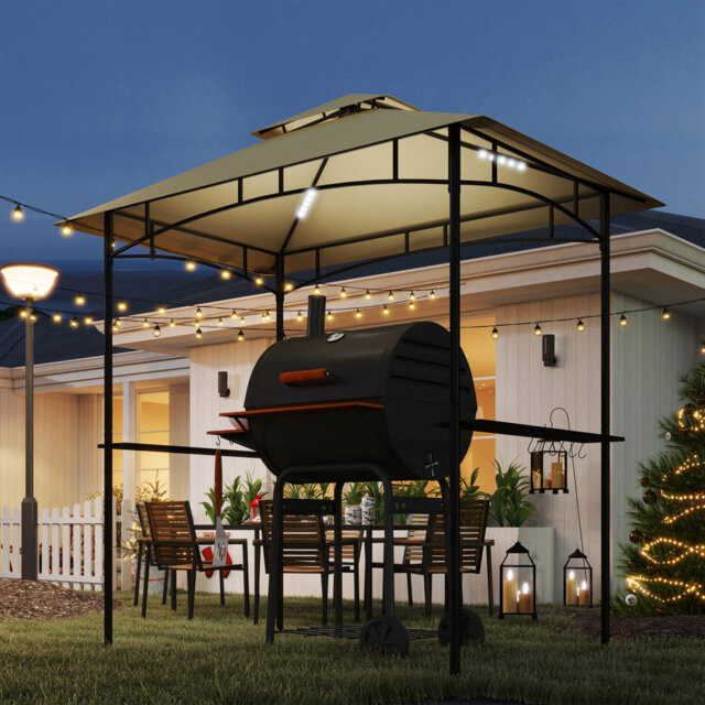 Grill 20 Ft. W x 12.5 Ft. D Galvanised Steel Soft-top Gazebo