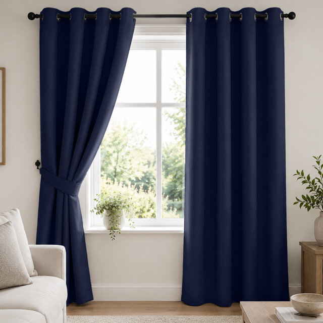 Bernards Blackout Thermal Insulated Noise Reducing Grommet Window & Door Curtain Panel