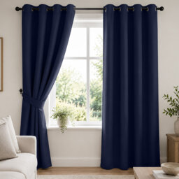 Bernards Blackout Thermal Insulated Noise Reducing Grommet Window & Door Curtain Panel