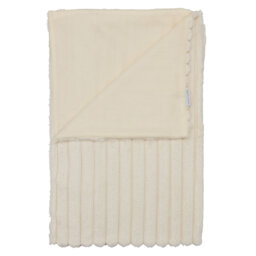 Cosy Ribbed Faux Fur Blanket Throw