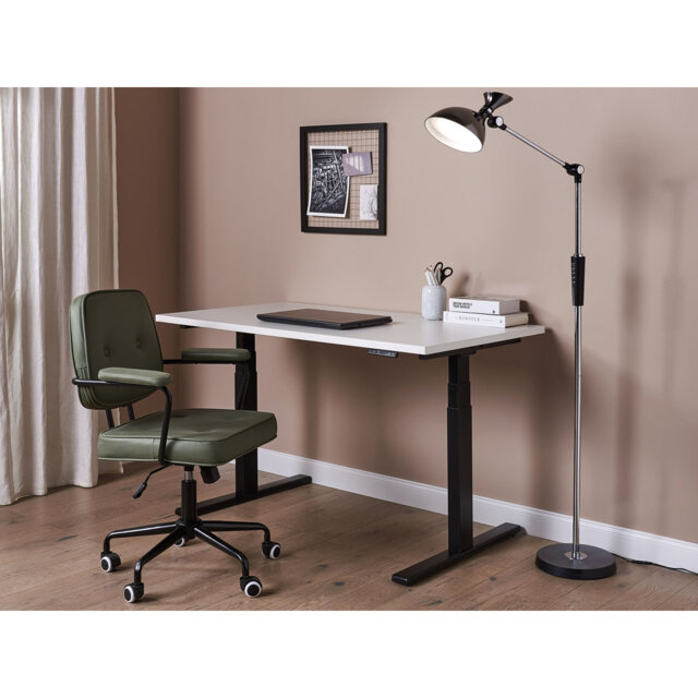 Bartholomeo 169cm Silver LED Task Floor Lamp