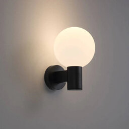 UltraBeam 3 Watt LED Black Finish Compact Globe Design Outdoor LED Wall Light