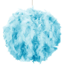 Eye-Catching and Modern Genuine Feather Decorated Pendant Light Shade