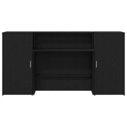 Reception Desk Black Oak 50x103.5 Cm Engineered Wood