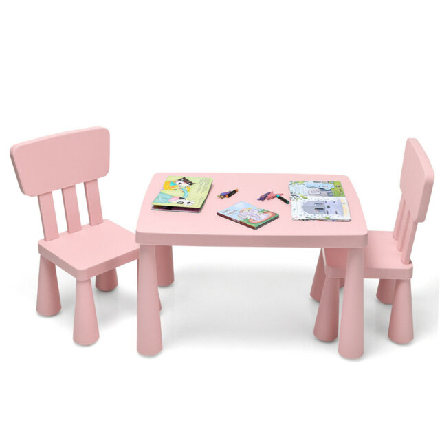Remington Kids 3 Piece Rectangular Play Table and Chair Set