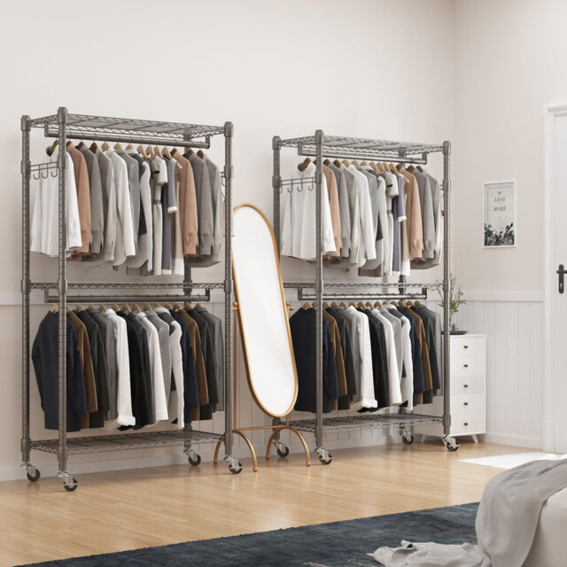 Gerodi 90cm W Rolling Clothes Rack