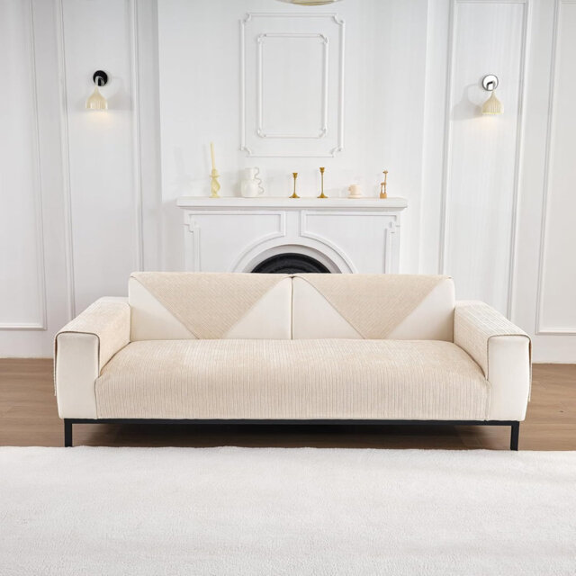 Soft Chenille Sofa Cover - New Non-Slip Sofa Covers 1 2 3 Seater, Couch Covers For Sectional Sofa, Universal Couch Cover, Sofa Cover L Shape Furniture