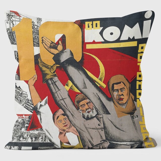 Ten Years of Komi - Tate - the Russian Revolution Cushion