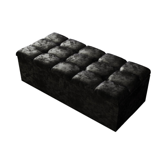 Alaxander 102cm Wide Rectangle Geometric Standard Ottoman with Storage