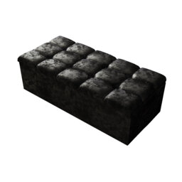 Alaxander 102cm Wide Rectangle Geometric Standard Ottoman with Storage