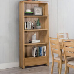 Bruner 190cm H x 80cm W Solid Wood Standard Bookcase