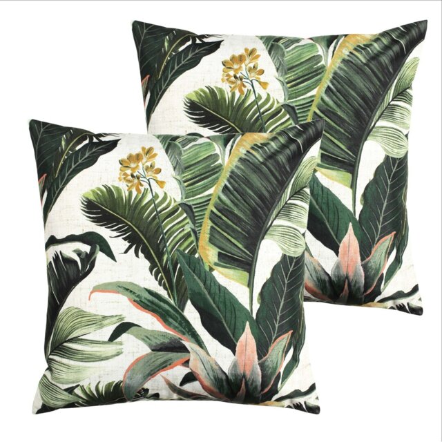 Indoor / Outdoor Floral Scatter Cushion With Filling