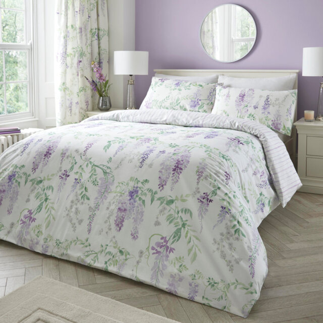 Polyester Floral Duvet Cover Set with Pillowcases Included