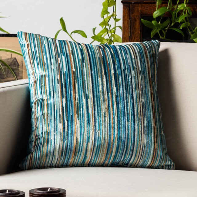Striped Blue Cushion