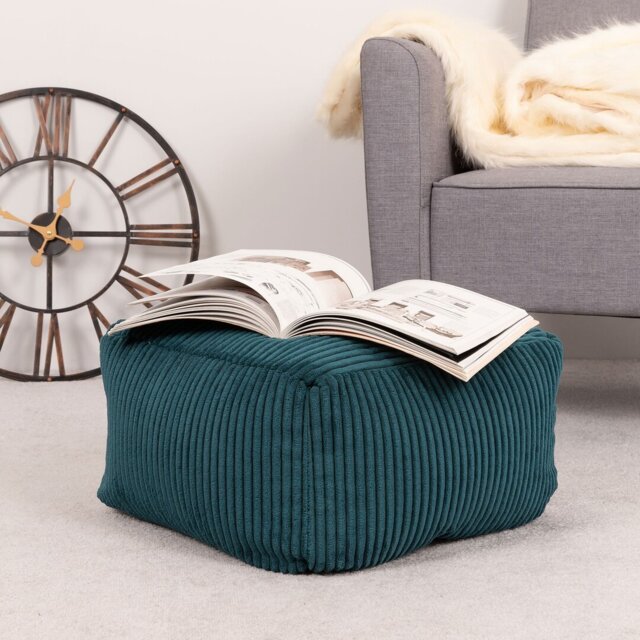 Amara Corduroy Square Footstool