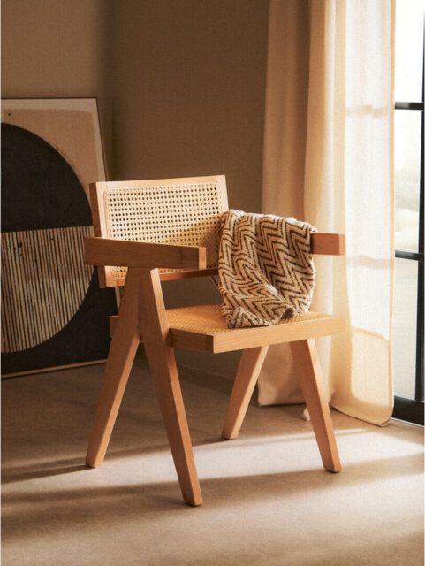 Cebu Natural Cane and Beech Wood Dining Chair