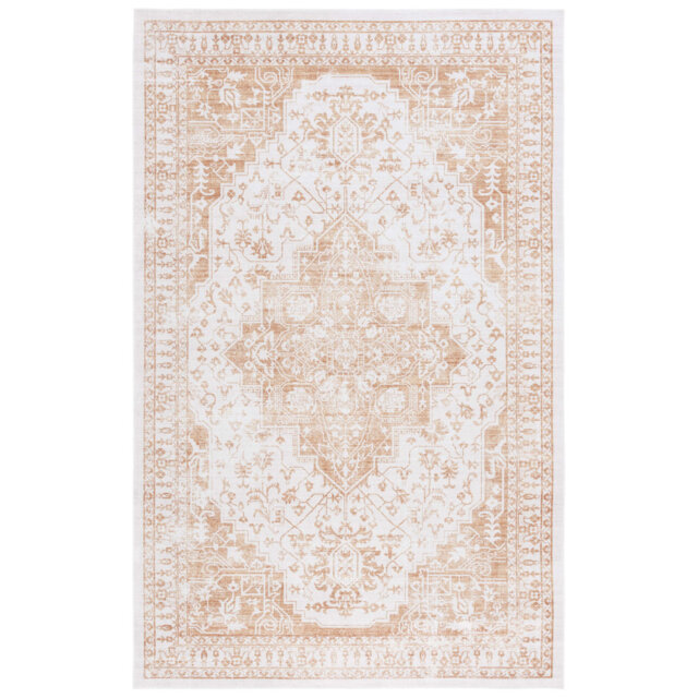 Arizona Manor Machine Washable Non-Slip Area Rug In Beige & Gold